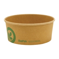 BioPak Paper BioBowl Kraft Medium 750ml (400 Pack)