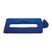 Rubbermaid Slim Jim Recycling Station Blue Paper Slot Lid