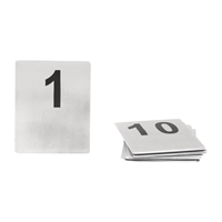 Trenton Flat Table Numbers St/St Set 91-100 100x80mm