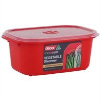 Décor Microsafe Oblong W Rack White Food Container 1.6Ltr (6 Pack)
