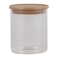 Décor Bamboo Canister Glass Jar 850ml (4 Pack)