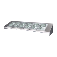 Simply Stainless Condiment Holder 6 Pan wide