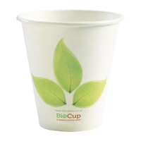 BioPak BioCup Single Wall Leaf - 280ml 8oz 90mm (1000 Pack)