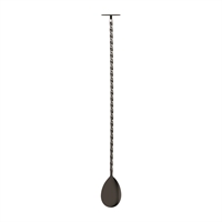 Zanzi Tail Disk Bar Spoon with Muddler Gunmetal - 300x29x25mm