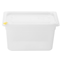 Hygiplas Click PP GN Container 1/4 with Lid & 7 Colour Clips 150mm 3.7Ltr (4 Pack)