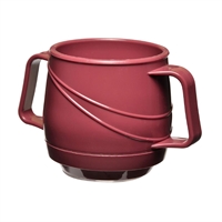 KH Moderne Bev Mug Insulated Double Handle 250ml Burgundy (24 Pack)