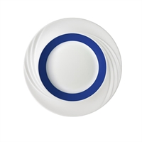 Schonwald Donna Senior Decor Round Deep Plate Dark-Blue Wide Band 230x40mm (6 Pack)