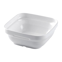 Poliware Reuseable Terrina Square Bowl White (16 Pack)