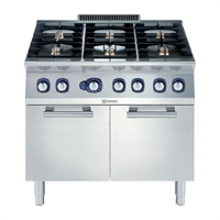 Electrolux Professional 700XP 6-burner Gas range with large gas oven 900mm (Direct)
