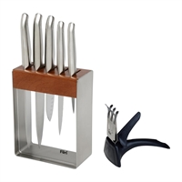 Furi Pro Stainless Steel Knife Block Set - 7 Piece