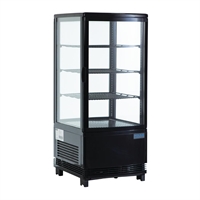 Vitrine réfrigérée économe en énergie Polar série C noire 68L