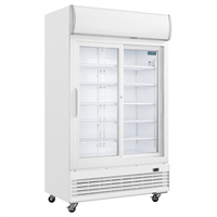 Polar G-Series Upright Display Cooler with Light Box 950Ltr with Sliding Doors