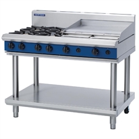 Blue Seal Freestanding 4 Burner Gas Cooktop with Griddle Plate G518B LS