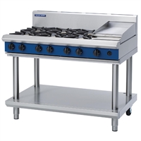 Blue Seal Freestanding 6 Burner Gas Cooktop with Griddle Plate G518C LS