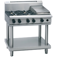 Waldorf by Moffat Freestanding 4 Burner Gas Cooktop with Griddle Plate RN8603G LS