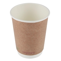 Vegware Compostable Coffee Cups Double Wall 340ml / 12oz (500 Pack)