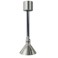 Hatco Decorative Heat Lamp with Rise n' Fall Cord Bright Nickel