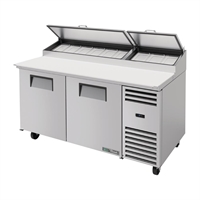 True Pizza Prep Table 2 Doors - 9 x 1/3 GN pan top