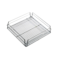 Ken Hands Glass Racks Baskets with Open Interior White