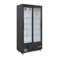 Polar Upright Back Bar Cooler with Sliding Doors 490Ltr