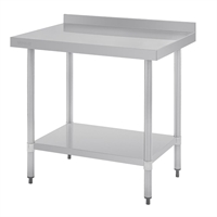 Vogue roestvrijstalen tafel met opstand 900 mm