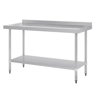 Vogue roestvrijstalen tafel met opstaande rand 1500 mm
