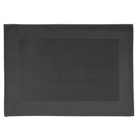 APS PVC Placemat Fine Band Frame Black (6 Pack)
