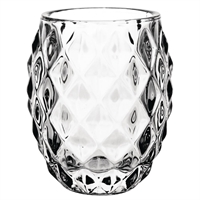 Olympia Glasses Diamond Tealight Holders Clear 75mm (6 Pack)