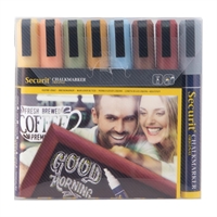 Securit 6mm Liquid Chalk Pens Assorted Earth Colours (8 pack)