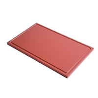 Planche à découper avec rigole GN1/1 en polyéthylène haute densité Gastro M marron