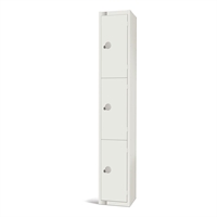 Elite Three Door 300mm Deep Lockers White
