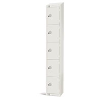 Elite Five Door 300mm Deep Lockers White