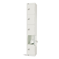 Elite Five Door 300mm Deep Lockers White