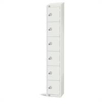 Elite Six Door 300mm Deep Lockers White