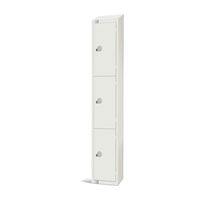 Elite Three Door 450mm Deep Lockers White
