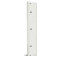 Elite Three Door 450mm Deep Lockers White