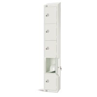 Elite Five Door 450mm Deep Lockers White