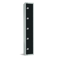 Elite Five Door 450mm Deep Lockers Black