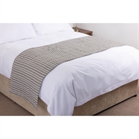 Luxury Reflections Bed Runner Charcoal Pebble