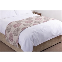 Luxury Reflections Bed Runner Damson Leaf