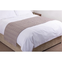Luxury Reflections Bed Runner Damson Pebble
