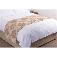 Luxury Reflections Bed Runner Rouge Leaf