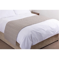 Luxury Reflections Bed Runner Truffle Pebble