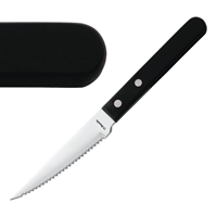 Couteau à steak Amefa manche noir 217mm (lot de 12)