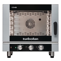 Turbofan Full Size 5 Tray Manual Electric Combi Oven EC40M5