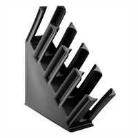 Porte-gobelets en polypropylene noir Kristallon Olympia 4 emplacements