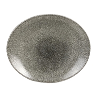 Churchill Studio Prints Raku Oval Coupe Plates Quartz Black 270mm (12 Pack)