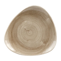 Churchill Stonecast Patina Antique Triangle Plates Taupe 229mm (12 Pack)