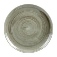 Churchill Stonecast Patina Antique Round Coupe Plates Green 288mm (12 Pack)