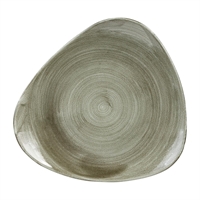 Churchill Stonecast Patina Antique Round Triangle Plates Green 311mm (6 Pack)